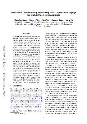 PDF preview for MultiModal Code-Switching: Interleaving Visual Objects into Language for Explicit Object-Level Alignment