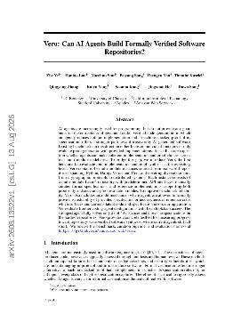 PDF preview for Vero: Can AI Agents Build Formally Verified Software Repositories?