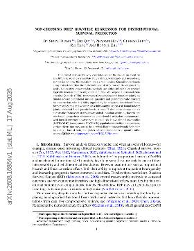 PDF preview for Non-Crossing Deep Quantile Regression for Distributional Survival Prediction