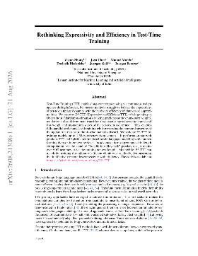 PDF preview for Rethinking Expressivity and Efficiency in Test-Time Training