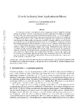 PDF preview for AI with Authority, from Application to Silicon