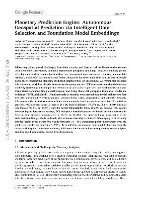 PDF preview for Planetary Prediction Engine: Autonomous Geospatial Prediction via Intelligent Data Selection and Foundation Model Embeddings