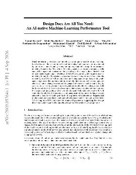 PDF preview for Design Docs Are All You Need: An AI-native Machine-Learning Performance Tool