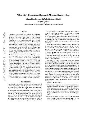 PDF preview for When LLM Decompilers Recompile More and Preserve Less