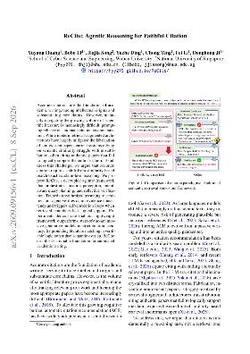 PDF preview for ReCite: Agentic Reasoning for Faithful Citation