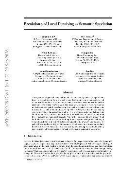 PDF preview for Breakdown of Local Denoising as Semantic Speciation